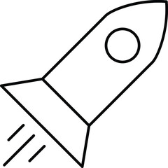  Rocket Isolated Vector icon which can easily modify or edit

