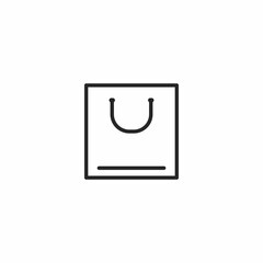 Shopping bag icon. Vector illustration for graphic design, Web, UI, app.