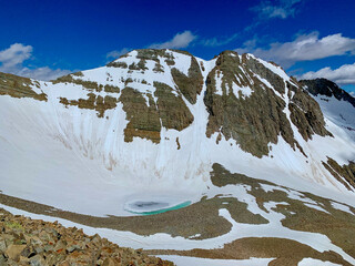 snow covered mountains