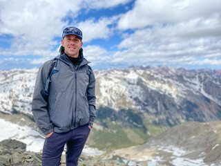 hiker in the mountains