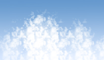 Clouds in the blue sky, clear day with mild cloud, light bright fluffy clouds in the air
