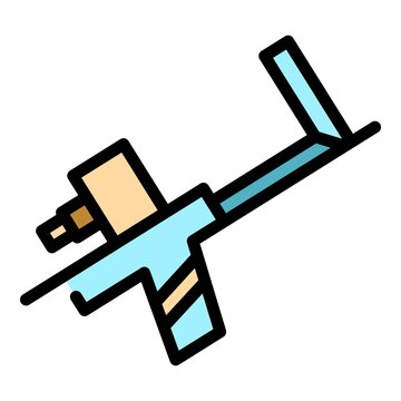 recommend clip art: Sealant gun icon. Outline sealant gun vector icon color flat isolated