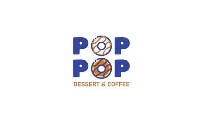 Obraz premium Doughnuts logo design template for fast food or breakfast cafe business brand identity