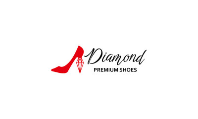 Women fashion or shoe business retail logo design template