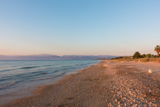Amazing scenery by the sea in Acharavi beach, north Corfu, Greece