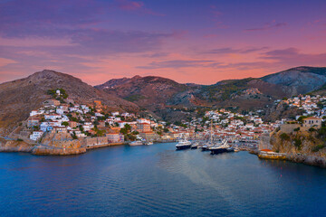 Fototapeta premium View of the amazing Hydra island, Greece.
