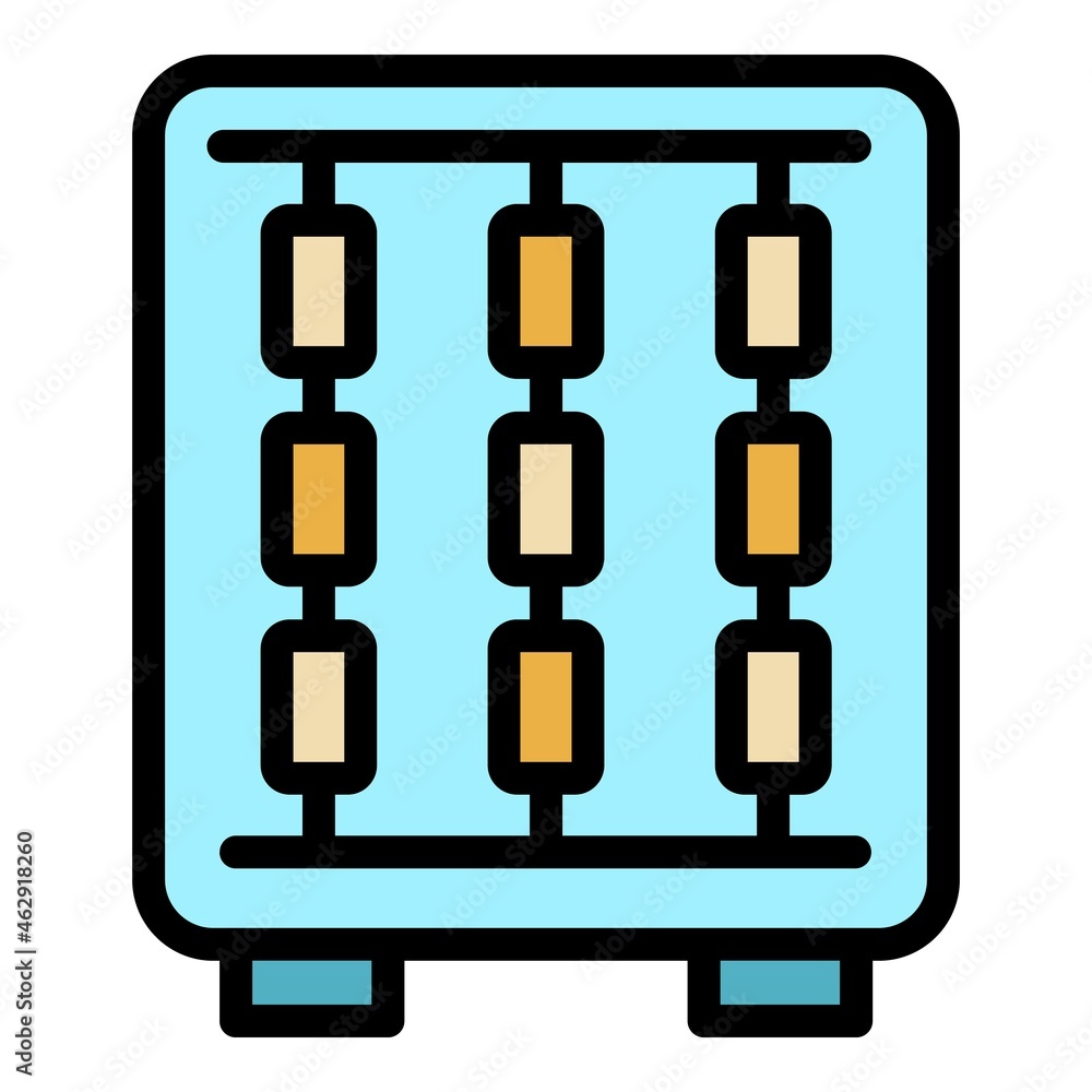 Poster automatic textile tool icon. outline automatic textile tool vector icon color flat isolated