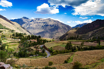 Inca Trail To Machu Picchu, Inca, Porters, Urubamba Valley. Hiking South America	