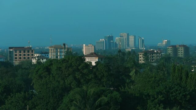 Sunset landscape above the city of Dar E salaam
