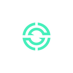 Cyber Security and defender line Letter Slogo icon design template elements.
