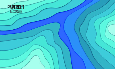 vector background color paper cut