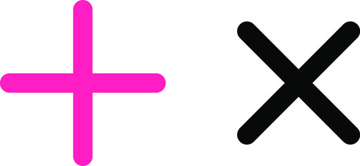Obraz premium Plus icon, add, more, Cross, close, delete sign symbol create for computer and mobile.