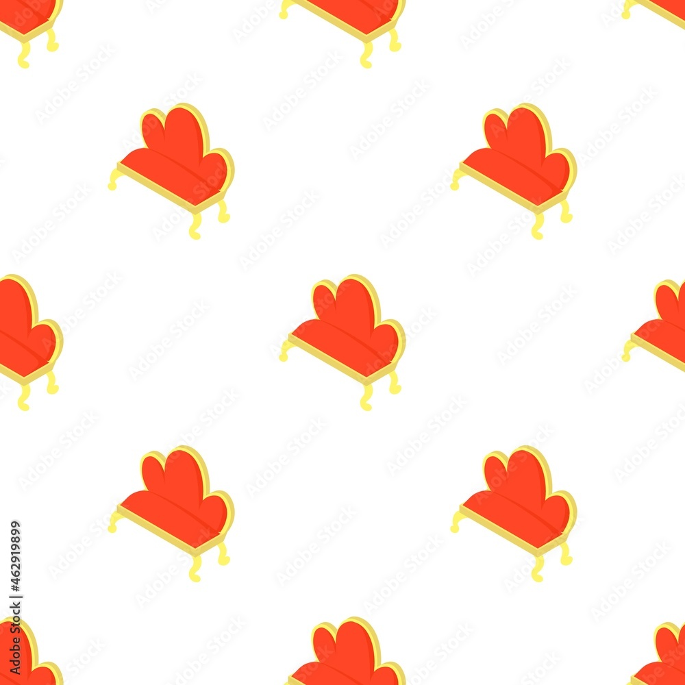 Poster red bench in museum pattern seamless background texture repeat wallpaper geometric vector