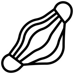 MEDICAL MASK line icon,linear,outline,graphic,illustration