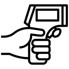 THERMOMETER DIGITAL line icon,linear,outline,graphic,illustration
