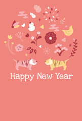 お正月飾り　寅年　北欧風