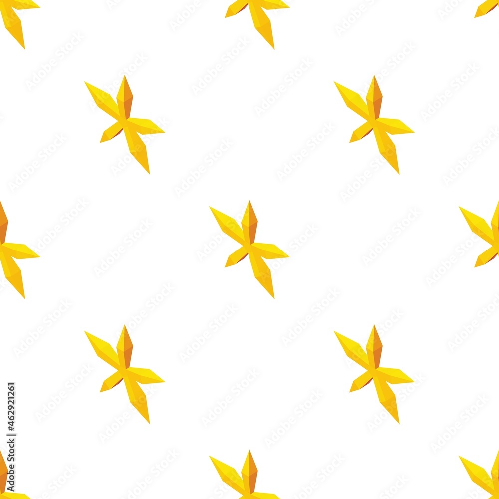 Poster golden star with five points pattern seamless background texture repeat wallpaper geometric vector