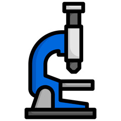 MICROSCOPE filled outline icon,linear,outline,graphic,illustration