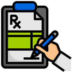 PRESCRIPTION filled outline icon,linear,outline,graphic,illustration