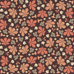 Chestnut leaves - repeat pattern