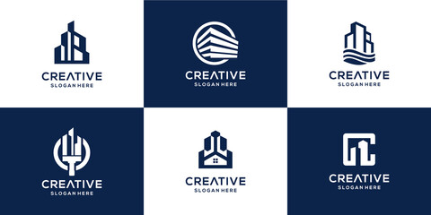 Set of building logo design inspiration