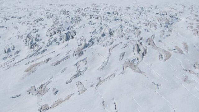 Aerial of the Harding Icefiend and mountains in Kenai Fjords National Park, Alaska
