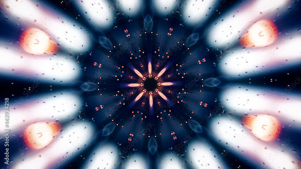 Poster kaleidoscopic abstract pattern background.
