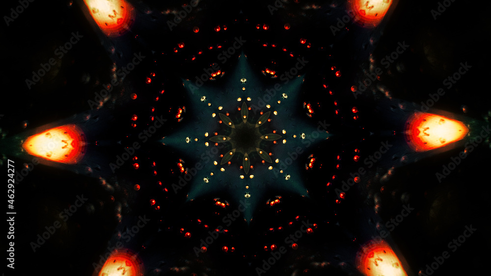 Poster kaleidoscopic abstract pattern background.