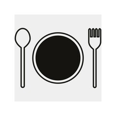 Icon, cutlery. Serving the table. Vector. Graphic line drawing.  
