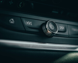 Close up Chevrolet radio interior
