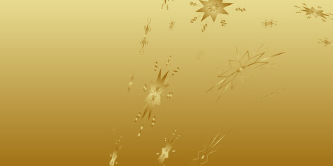Gold background with snowflake design