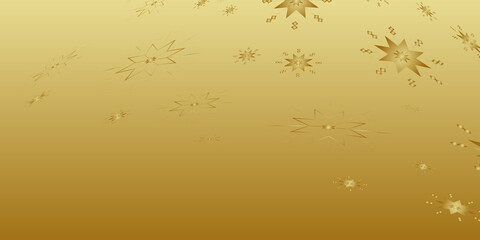 Abstract gold background with snowflake