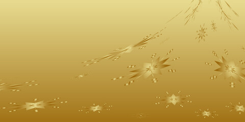 Abstract gold background with snowflake