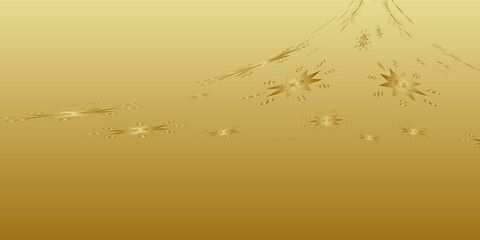 Abstract gold background with snowflake