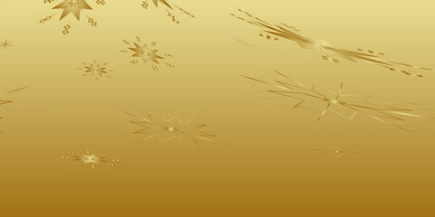 Abstract gold background with snowflake