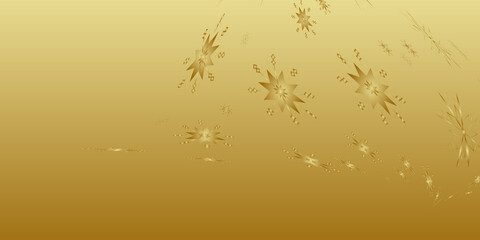 Abstract gold background with snowflake