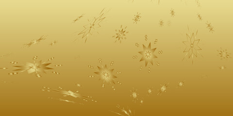 Abstract gold background with snowflake