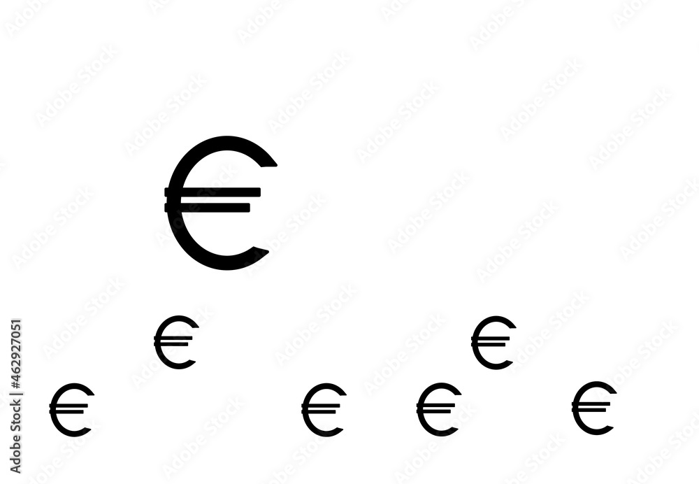 Poster euro sign vector icon in file set illustration for ui and ux, website or mobile application