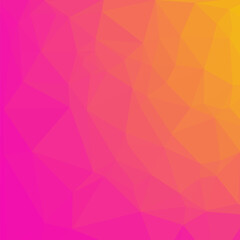 Poligonal Pink And Orange Background, Vector Illustration.