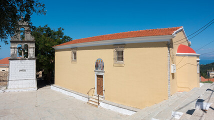Fototapeta na wymiar The church of Saint Vasilios in Episkepsi village, Corfu, Greece