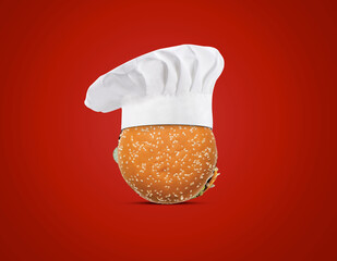 International Chefs Day concept background. October 20, Holiday concept. Food day burger concept...