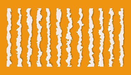 Ripped torn paper edge collection