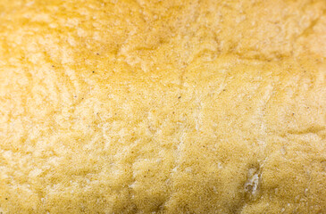 Roasted Bread texture background. Loaf Bakery concept. Close up, macro photo. Beautiful natural wallpaper.