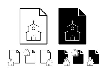 Factory vector icon in file set illustration for ui and ux, website or mobile application
