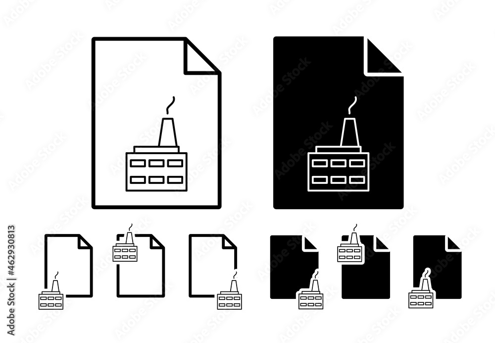 Aufkleber shop vector icon in file set illustration for ui and ux, website or mobile application