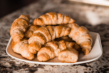 croissant on a table