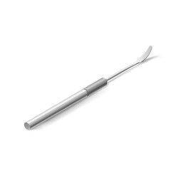 Basic Dental Instrument - Molt Periosteal Elevator. Item of Medical Equipment for Teeth Dental Care. Dental Hygiene and Healthcare Concept on White
