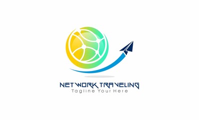 network traveling concept design logo