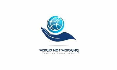 world networking concept design connection logo