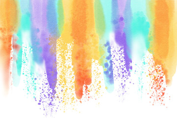 Watercolor background with colored spots